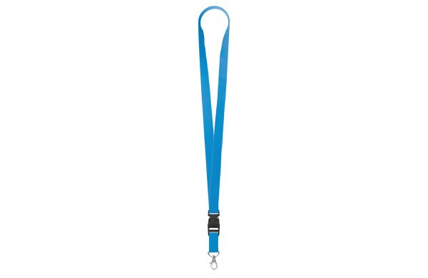 SchlüB-Lanyard Standard mit Schnappverschluss_ 20 mm_ blau