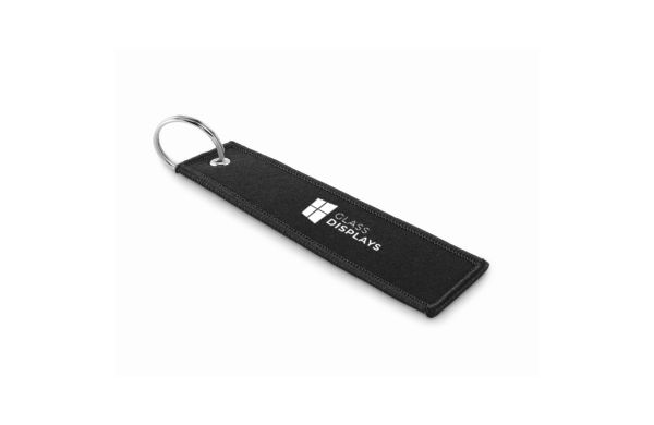 TAKEOFF Schlüsselring Polyester Tag, schwarz