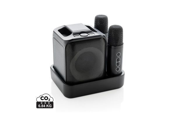 Singvibe Karaoke-Set mit Doppelmikrofon aus RCS rec. ABS, schwarz