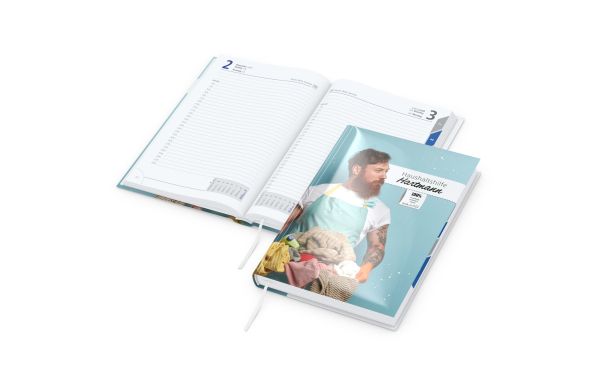 Tageskalender Manager Monatsregister Mo.–So. je 1 Seite Papier-Hardcover