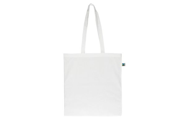 Tasche Fairtrade lang 140g 38x42, weiss