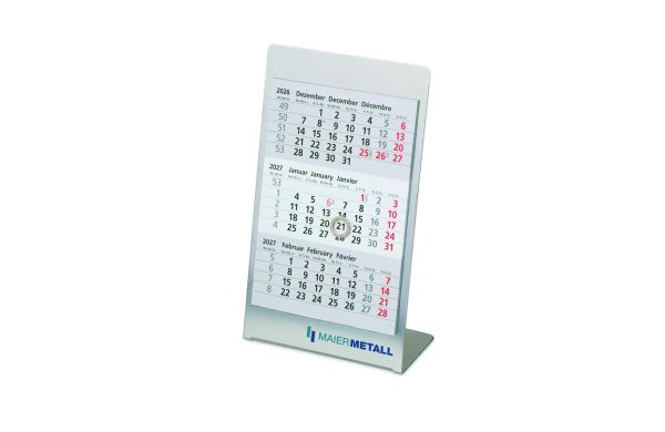 Aufstellkalender Edelstahl