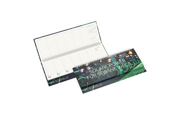 Tisch-Querkalender Compact Recycling-Kalendariumspapier 1 Woche = 2 Seiten - Papier-Hardcover matt