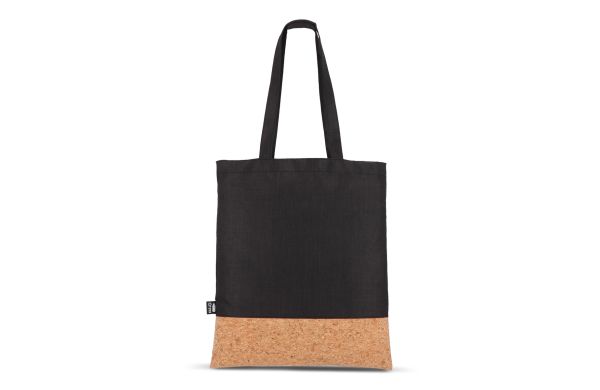 Tragetasche R-PET & Kork 35 x 40cm, schwarz