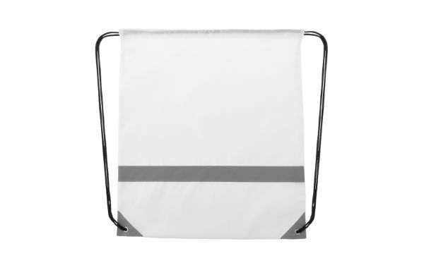 Vidraw Reflektor-Turnbeutel, weiss