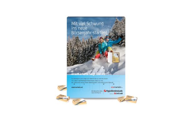 Wand-Adventskalender Lindt Select Edition Inlay aus 100% recyceltem Material