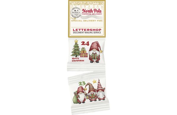 Wandaufhängung für Fruchtgummi-Ketten-Adventskalender