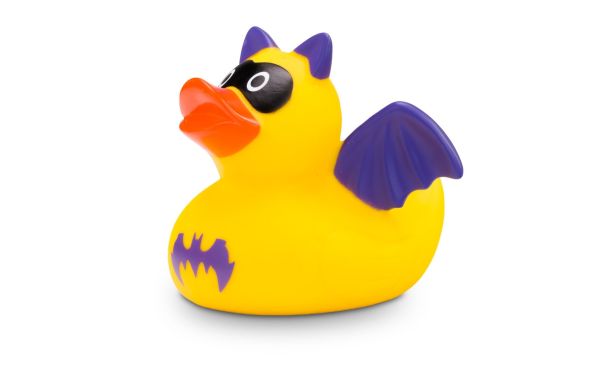 Werbeente Batduck Superheld gelb-lila