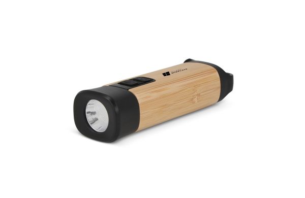 Wiederaufladbare R-ABS & Bamboo Taschenlampe