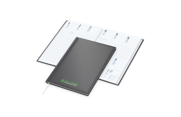 Wochenkalender Media 175 × 245 mm Kunstleder-Hardcover matt - Siebdruck-Digital