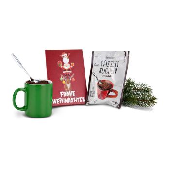 Geschenkset: Frohe Weihnachten Tassenkuchen