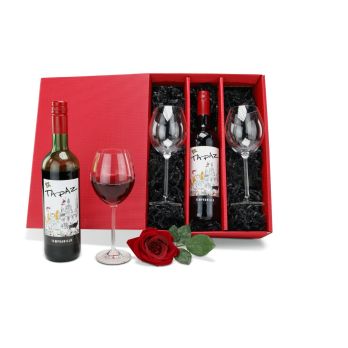 Geschenkset: Rotwein für Zwei