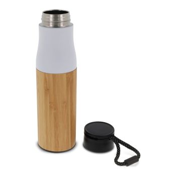 Isolierflasche Bambus mit Trageschlaufe 500ml