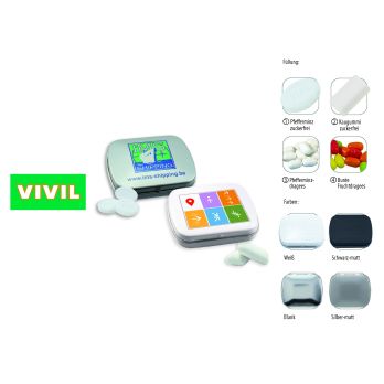 Klapp-Dose-59, Kaugummi Dragees, zuckerfrei, 20 g