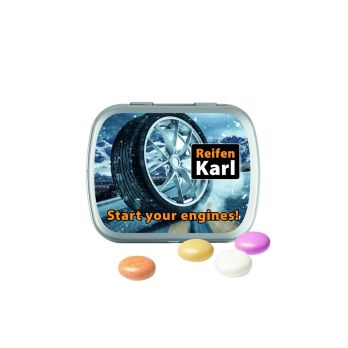 Klappdose, matt-silber