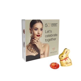 Werbeschuber Lindt Kleine Kostbarkeiten Goldhase, Präsent Ostern