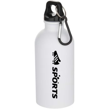 Oregon 400 ml matte RCS-zertifizierte einwandige Trinkflasche aus recyceltem Edelstahl mit Karabinerhaken