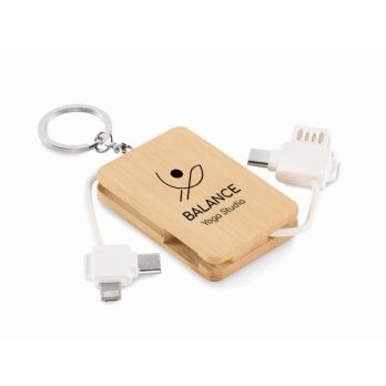 BUPOW Schlüsselring mit Ladekabel