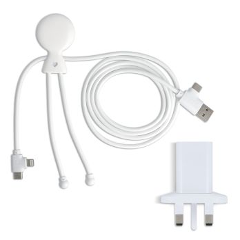 Xoopar Mr. Bio Langes Ladekabel + UK Stecker Adapter
