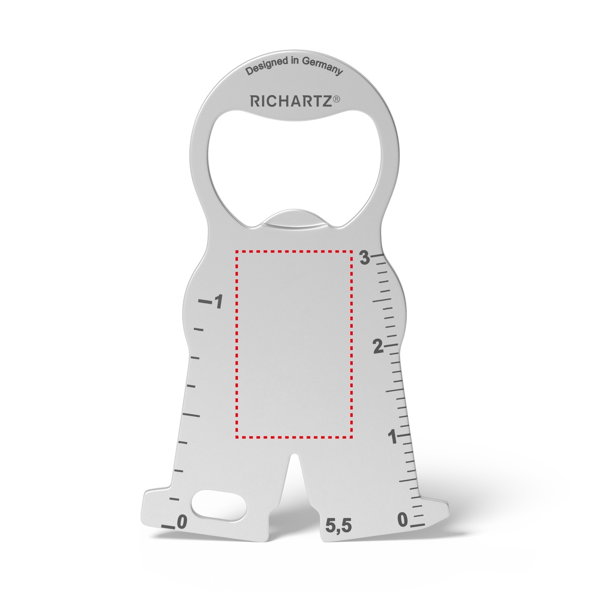 Auf dem Produkt Rückseite (1,3 x 2,1 cm)