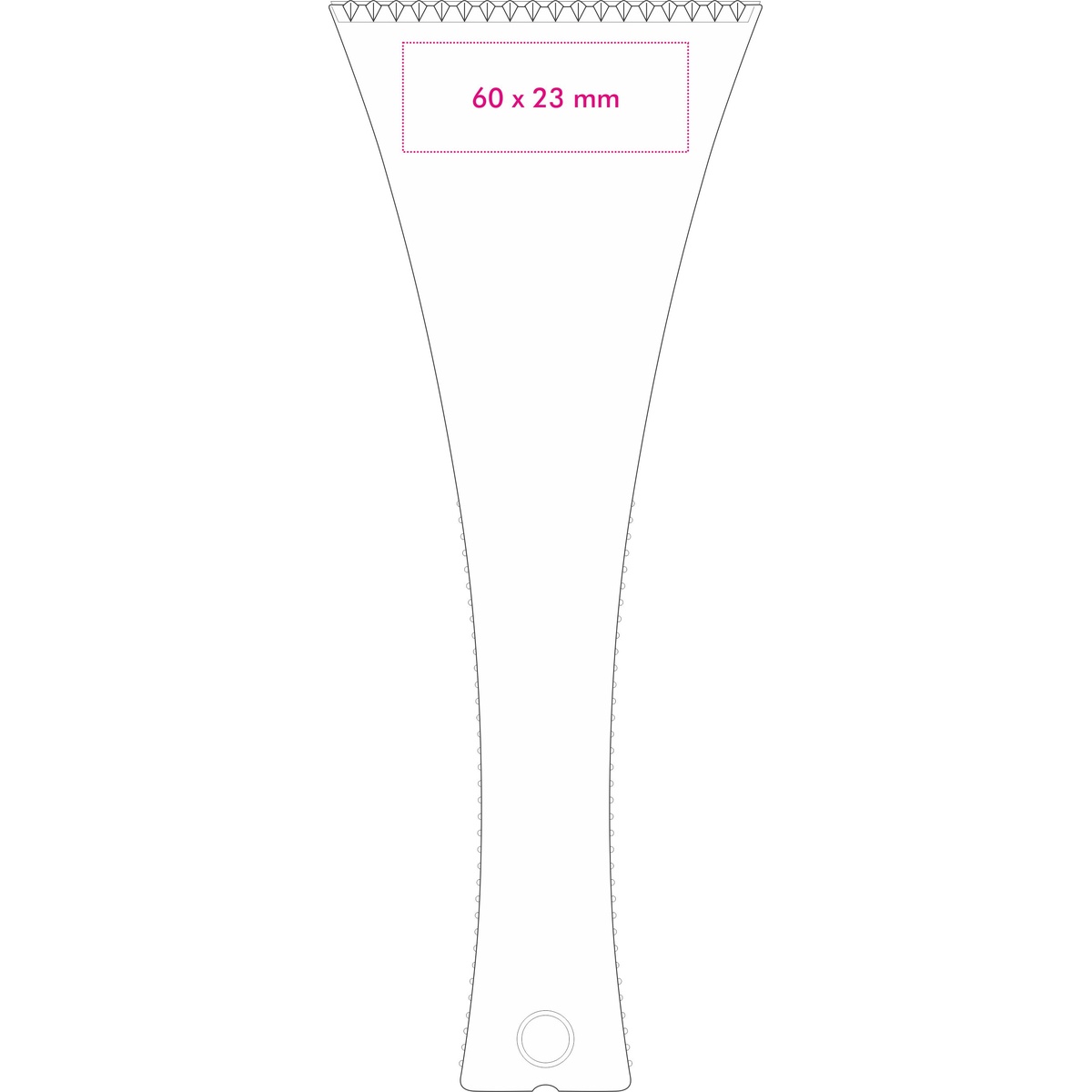 Vorderseite oben (6 x 2,3 cm)