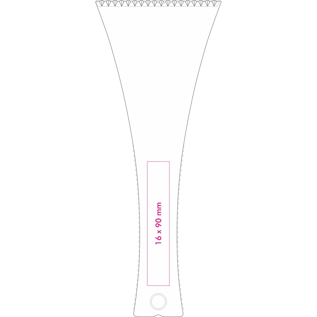 Vorderseite unten (1,6 x 9 cm)