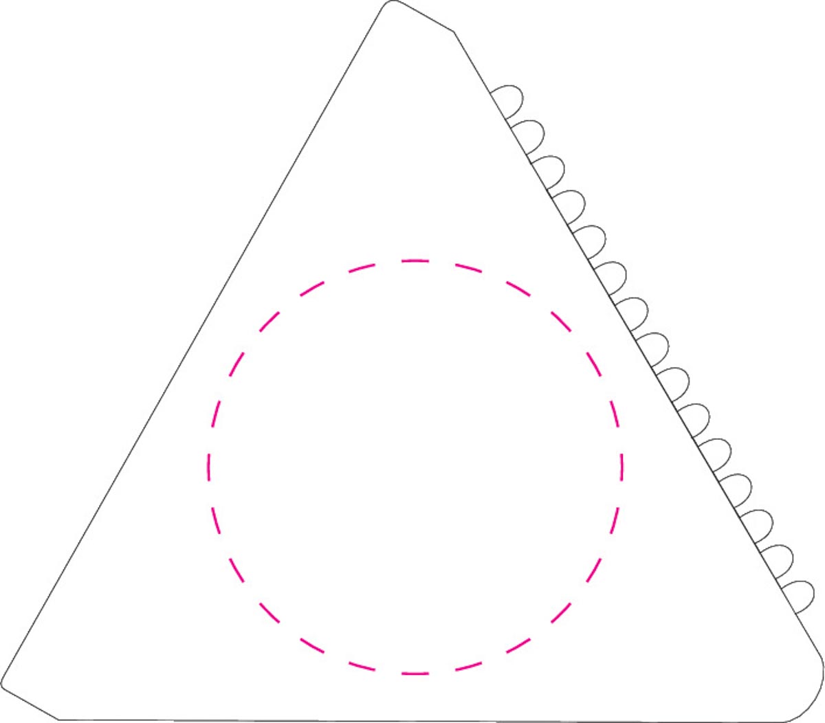 mittig hinten (Ø 6 cm)
