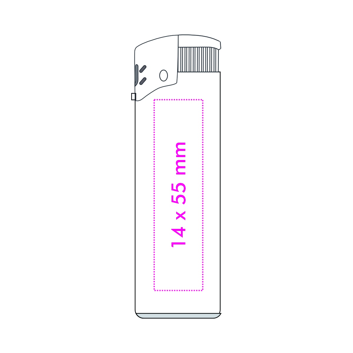 Vorderseite (1,4 x 5,5 cm)