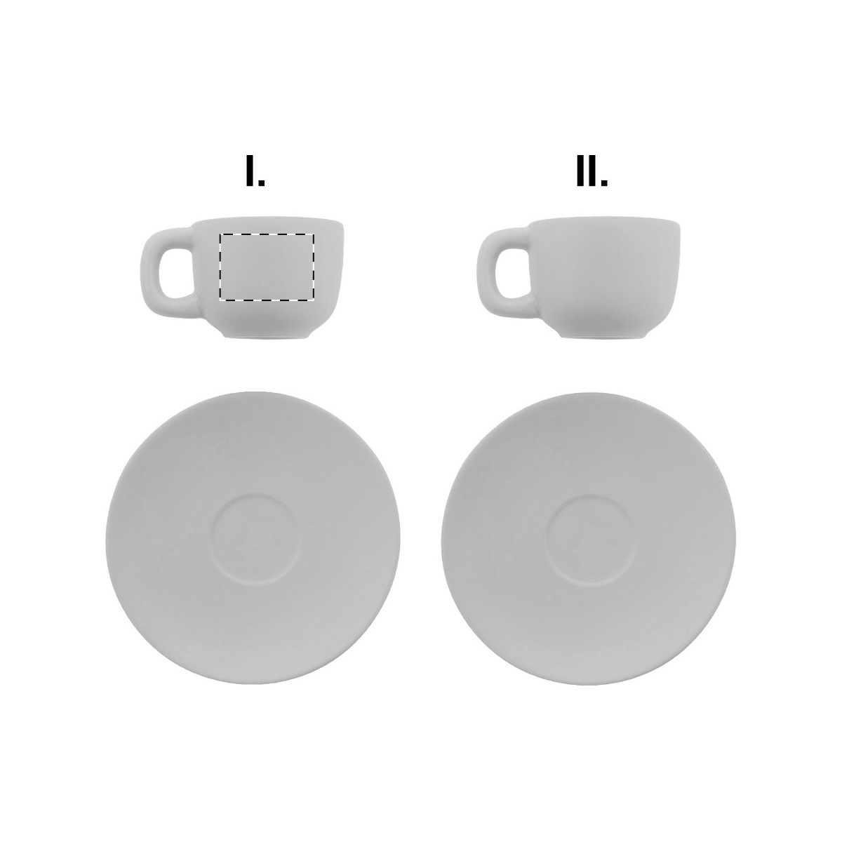 Tasse 1 - für Linkshänder (30 x 20 mm)