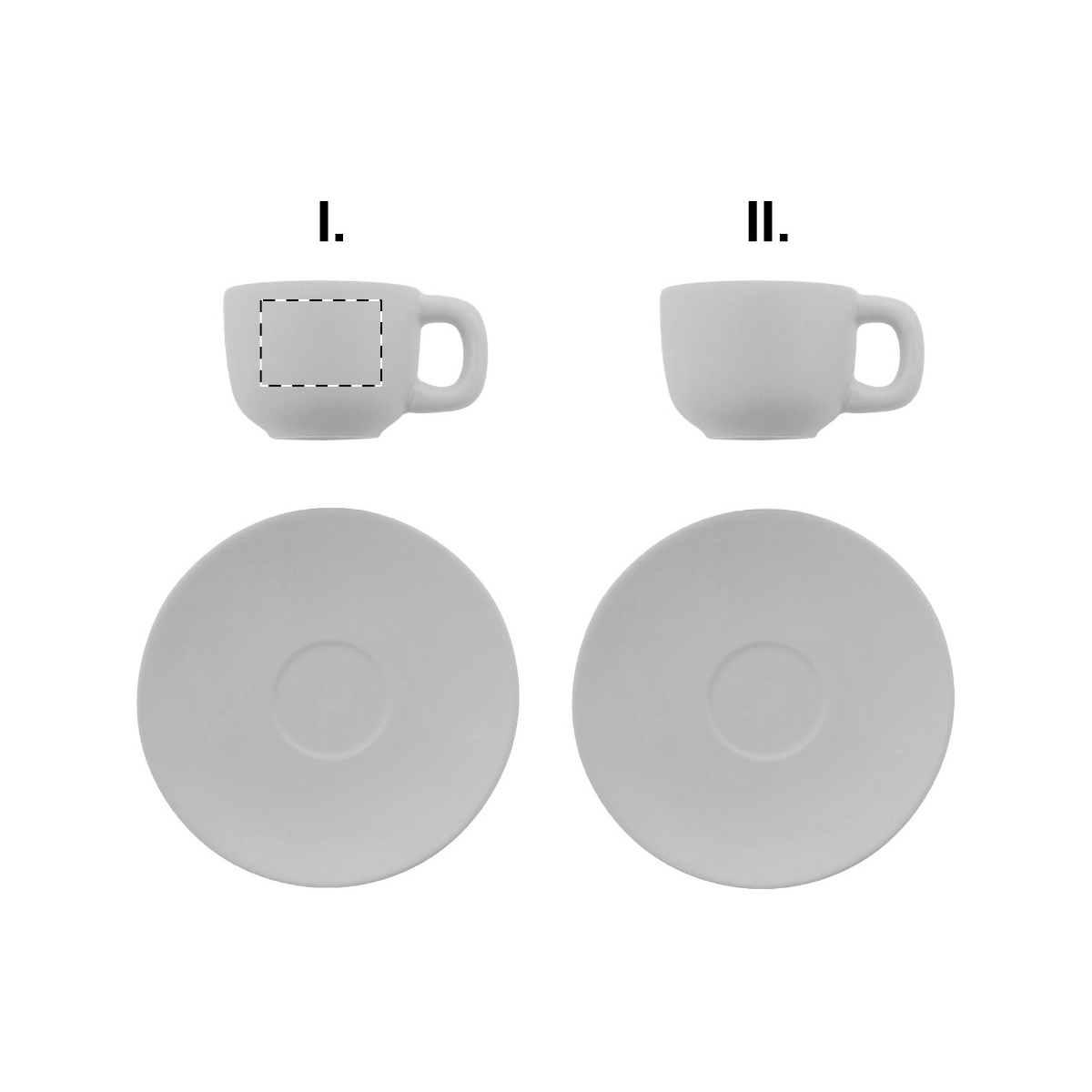 Tasse 1 - für Rechtshänder (30 x 20 mm)