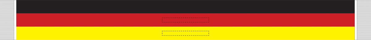 auf gelben/oten Streifen (20x2 cm)