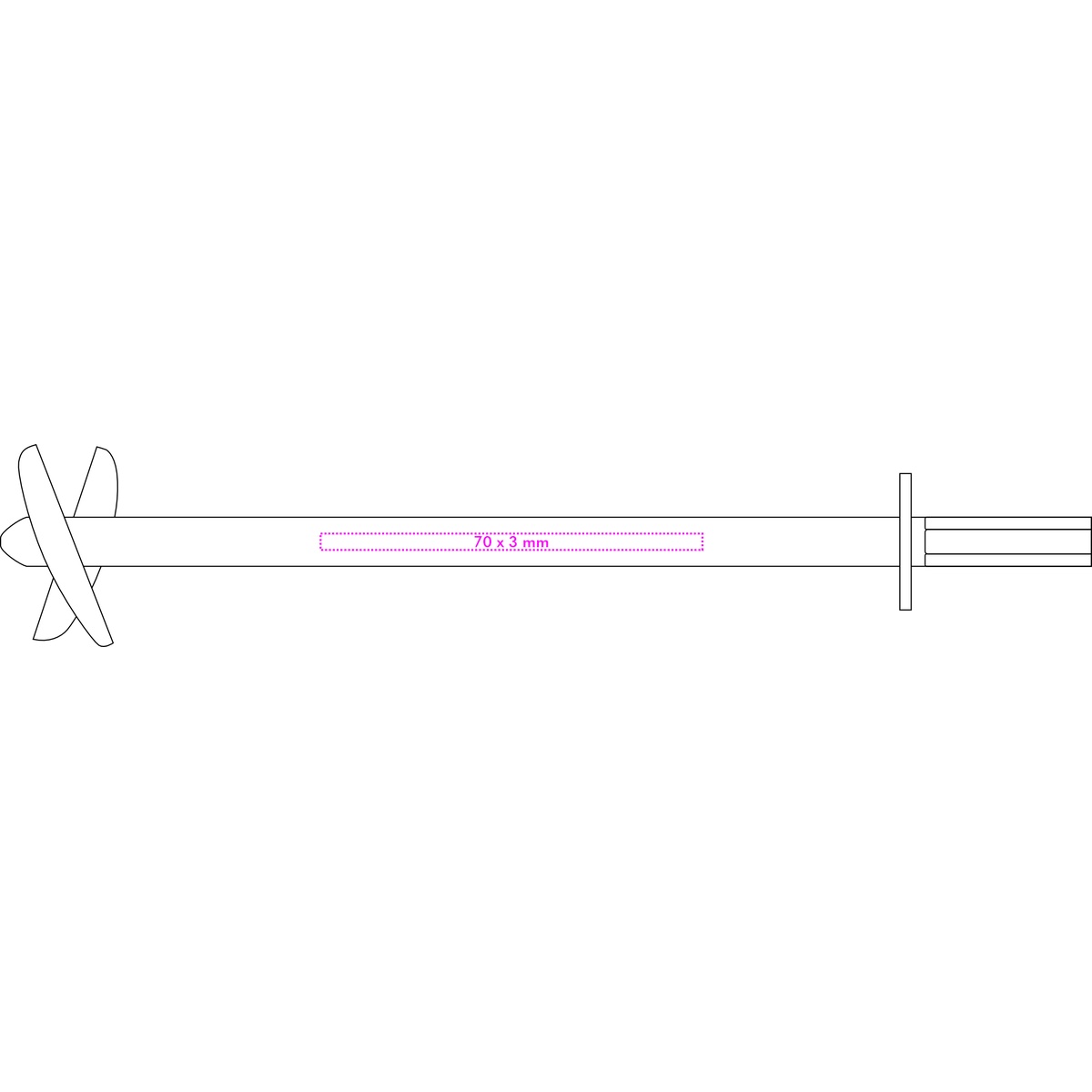 Vorderseite (7 x 0,3 cm)