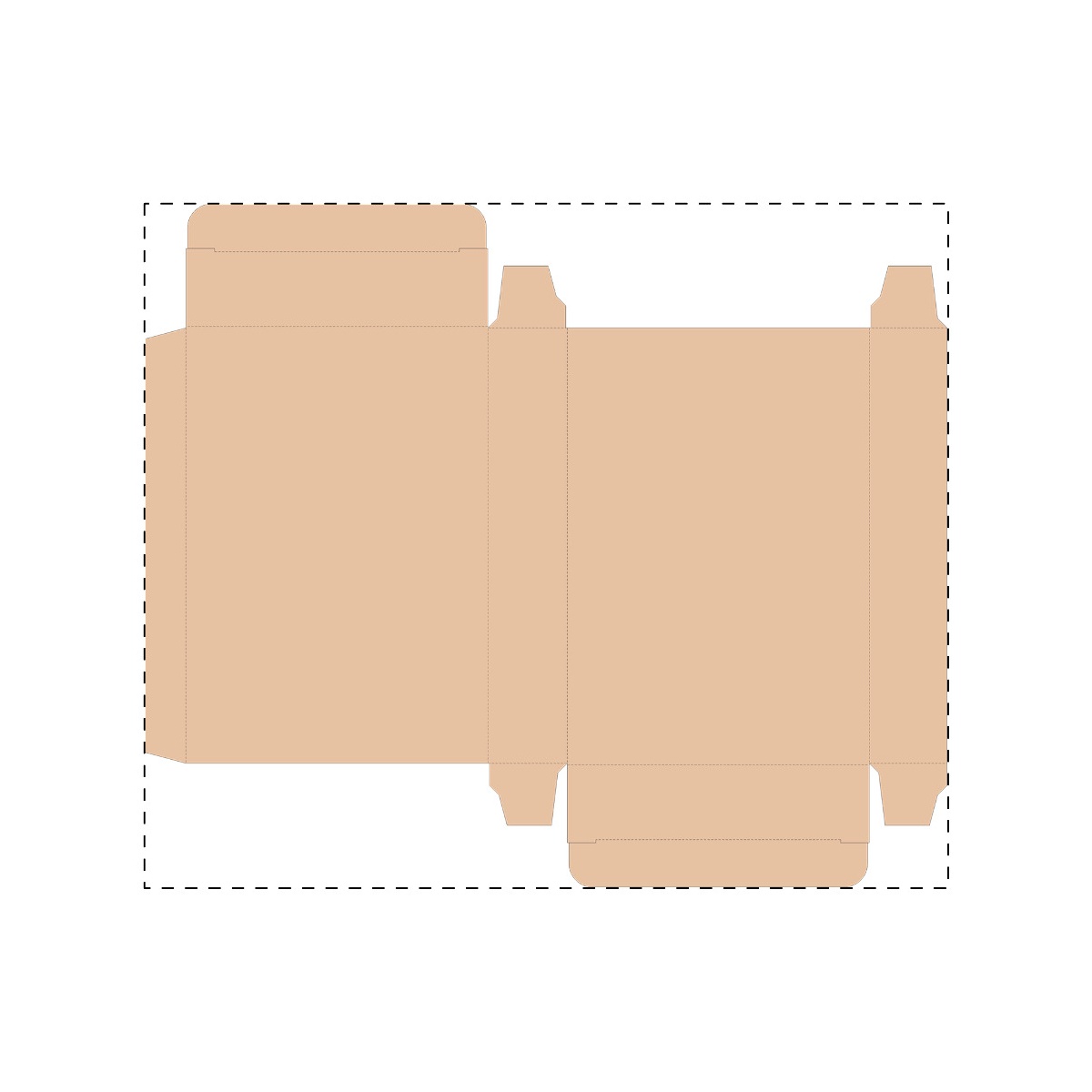 Maßgefertigter Kraft-Karton (253 x 215 mm)