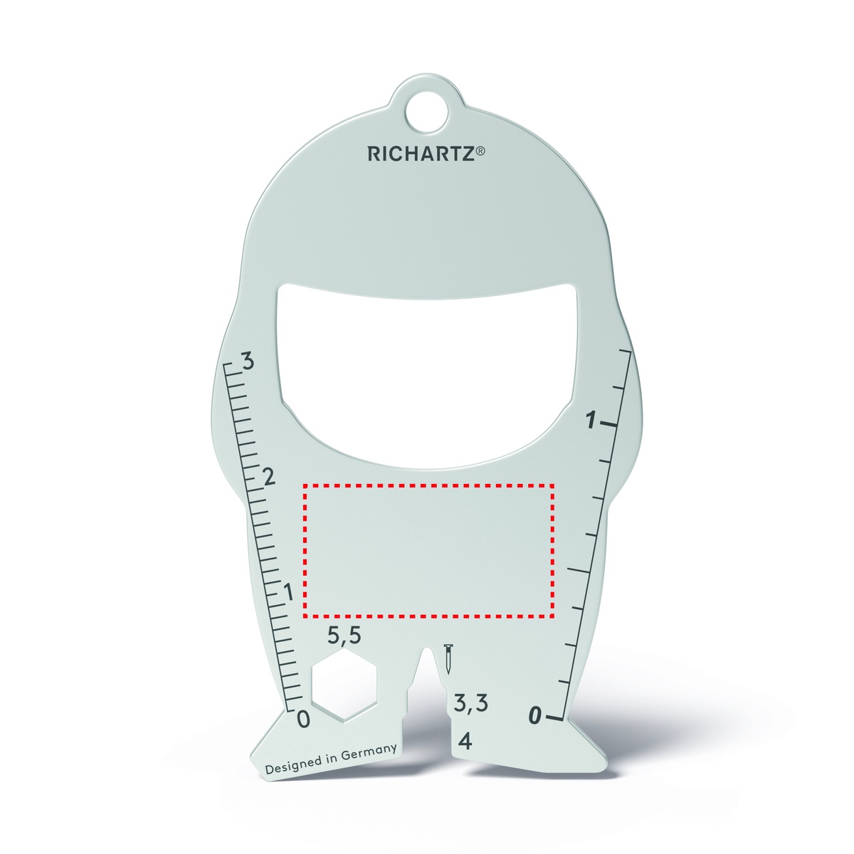 Auf dem Produkt Rückseite (2 x 1,1 cm)