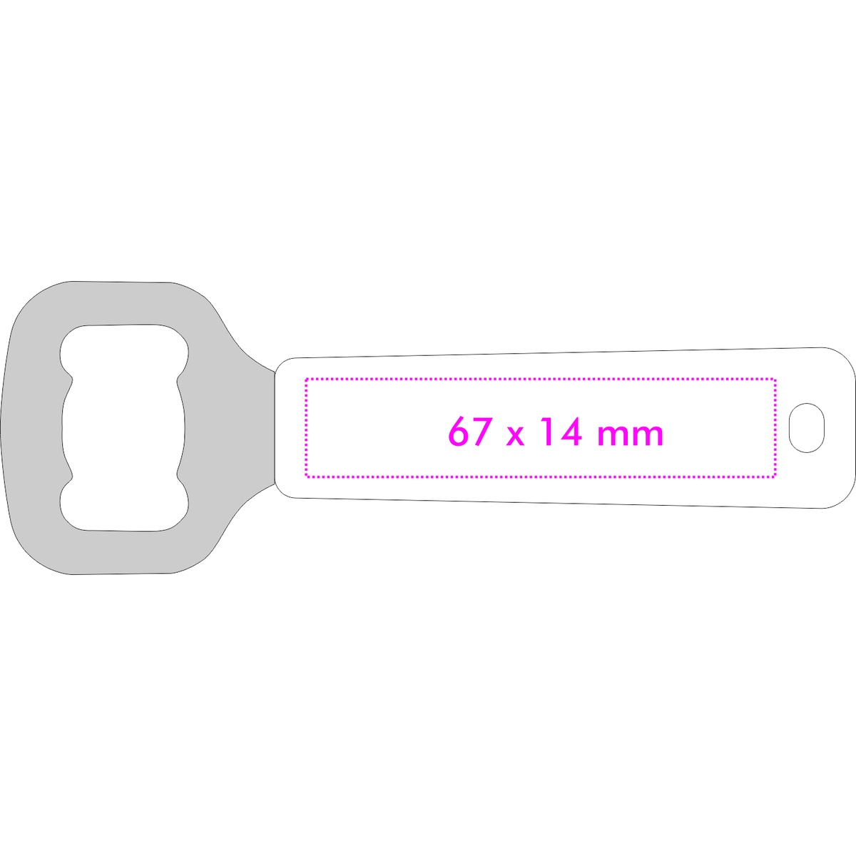 Vorderseite (6,7 x 1,4 cm)