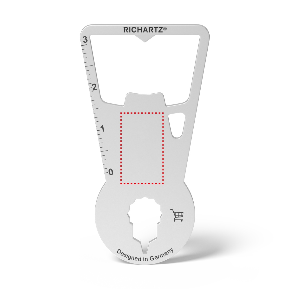 Auf dem Produkt Rückseite (1 x 1,5 cm)
