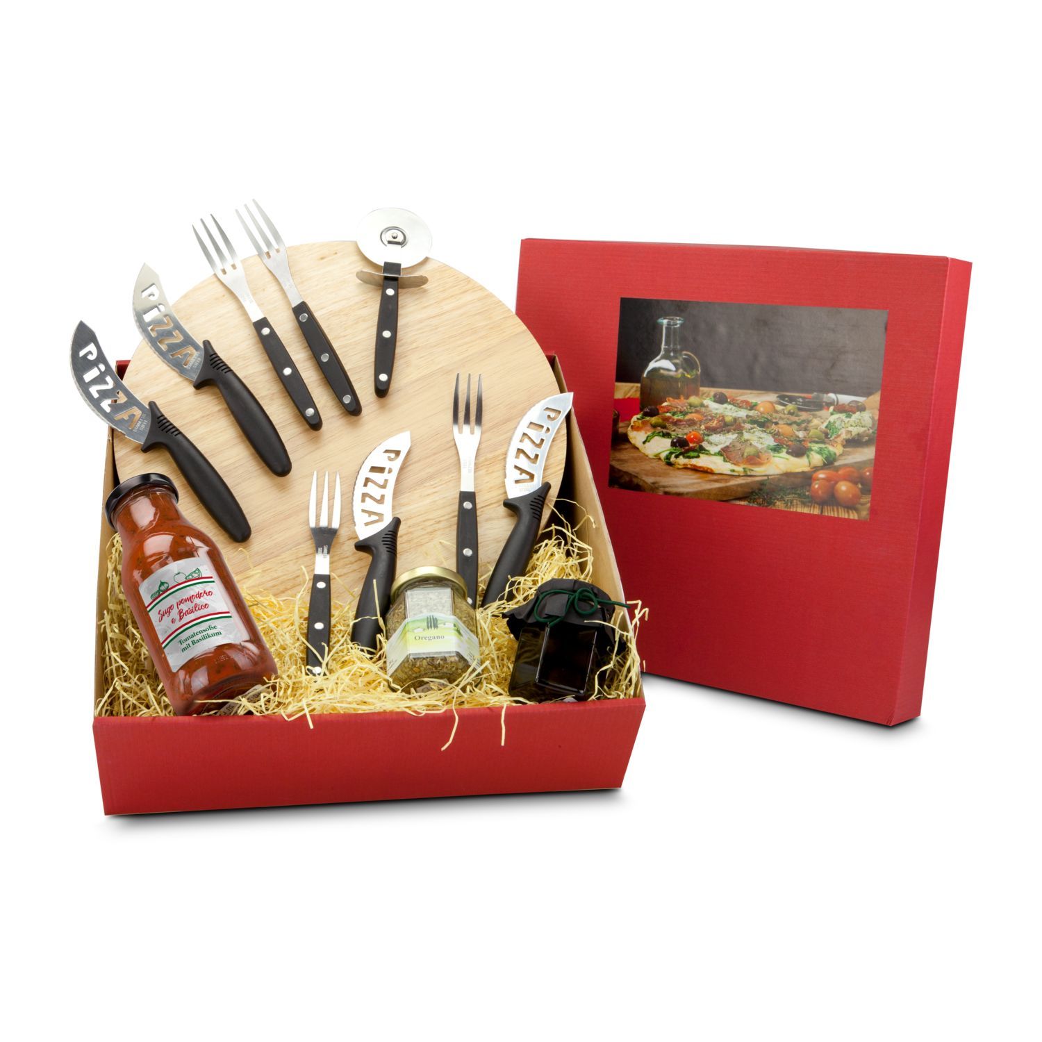 Werbeanbringung an der Verpackung des Präsents (max. 14,8 x 20 cm)