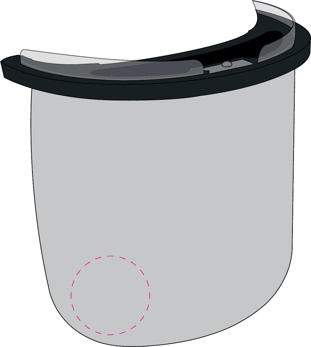 Links auf Schirm (Ø 5 cm)