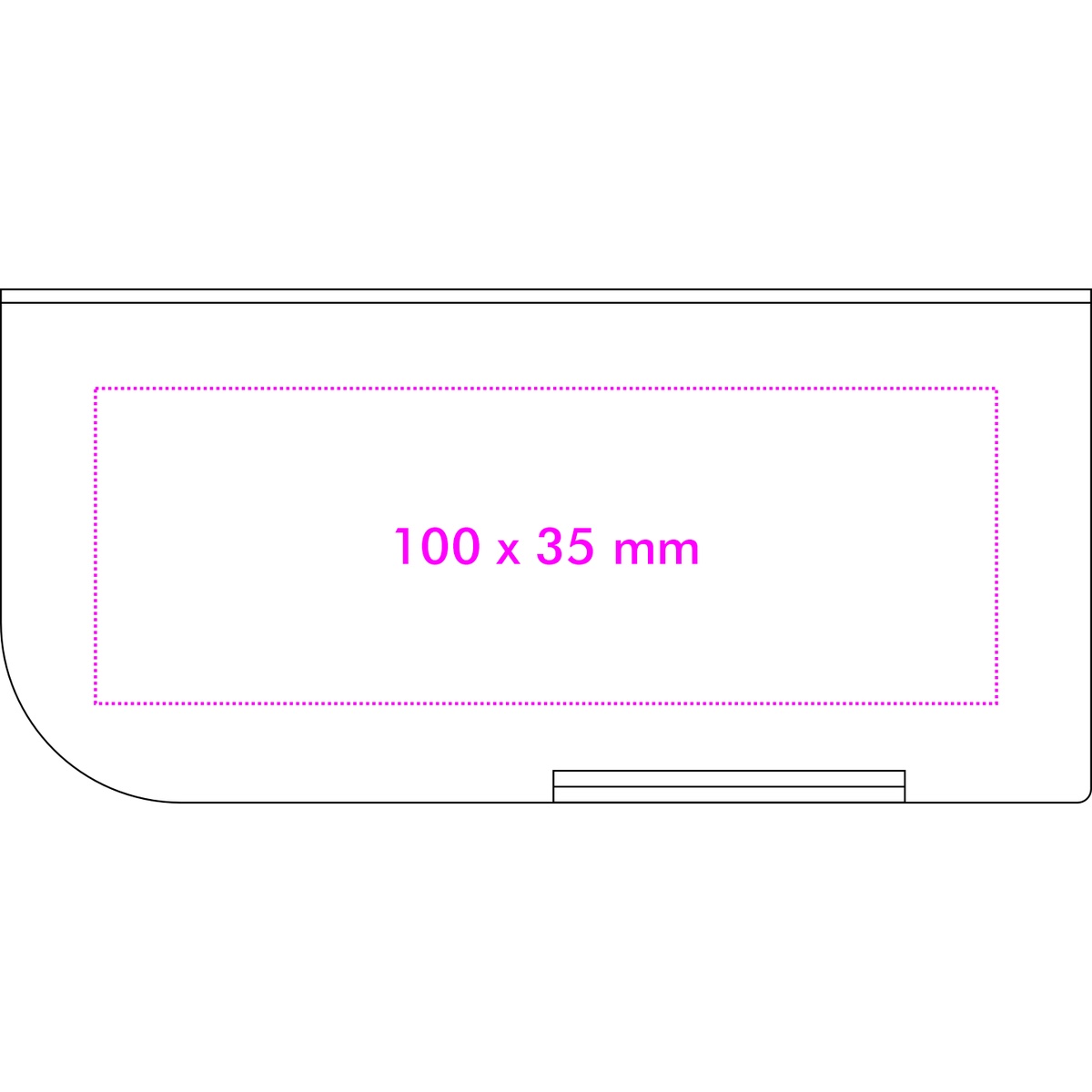 Vorderseite (10 x 3,5 cm)