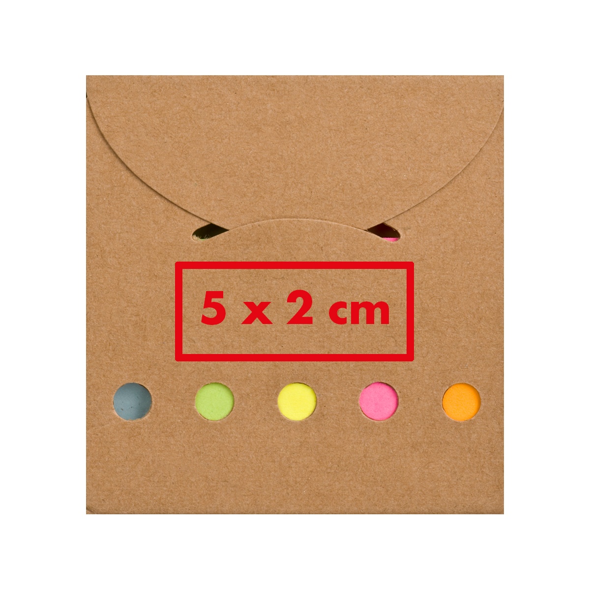 Auf der Vorderseite (5 x 2 cm)