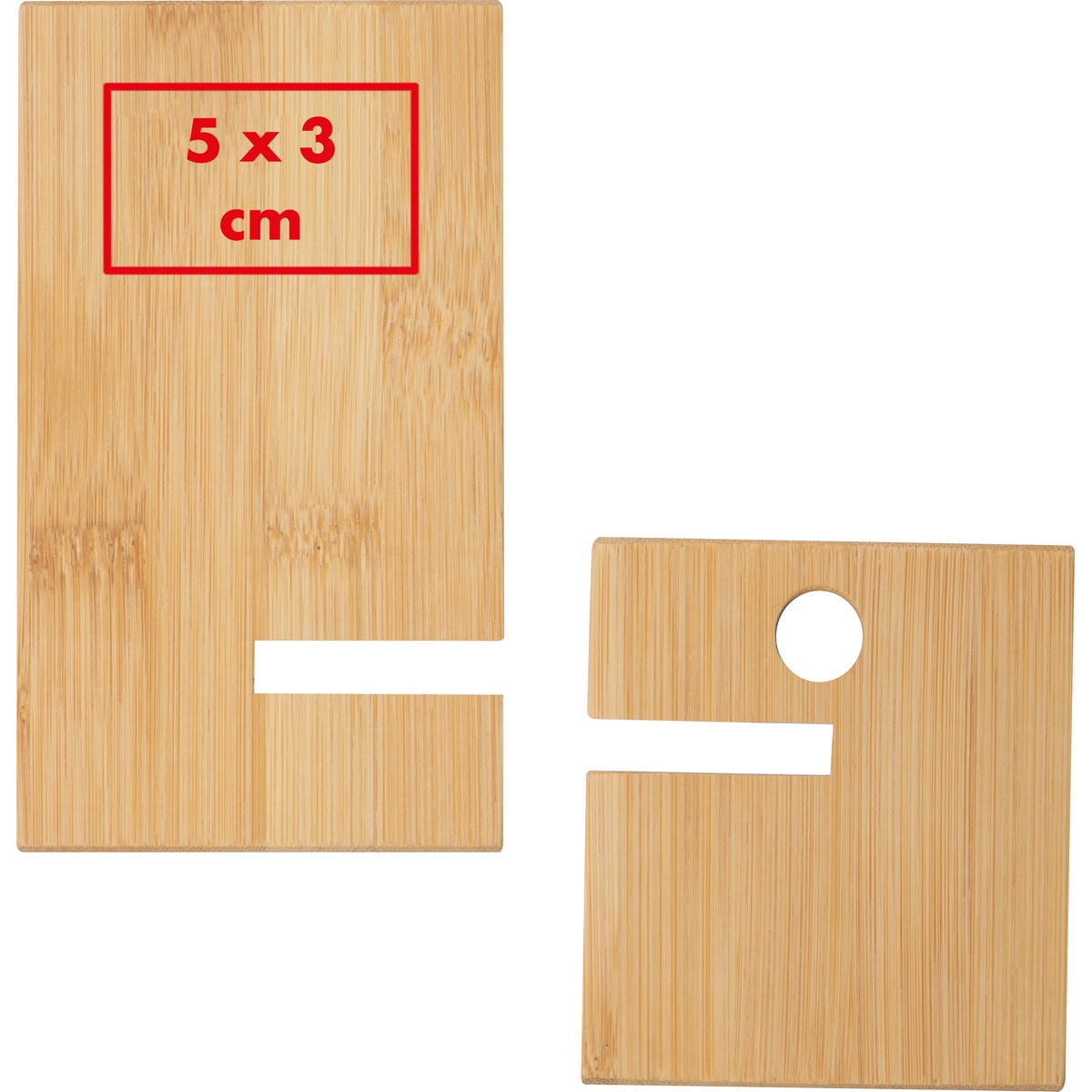 Auf der Vorderseite (5 x 3 cm)