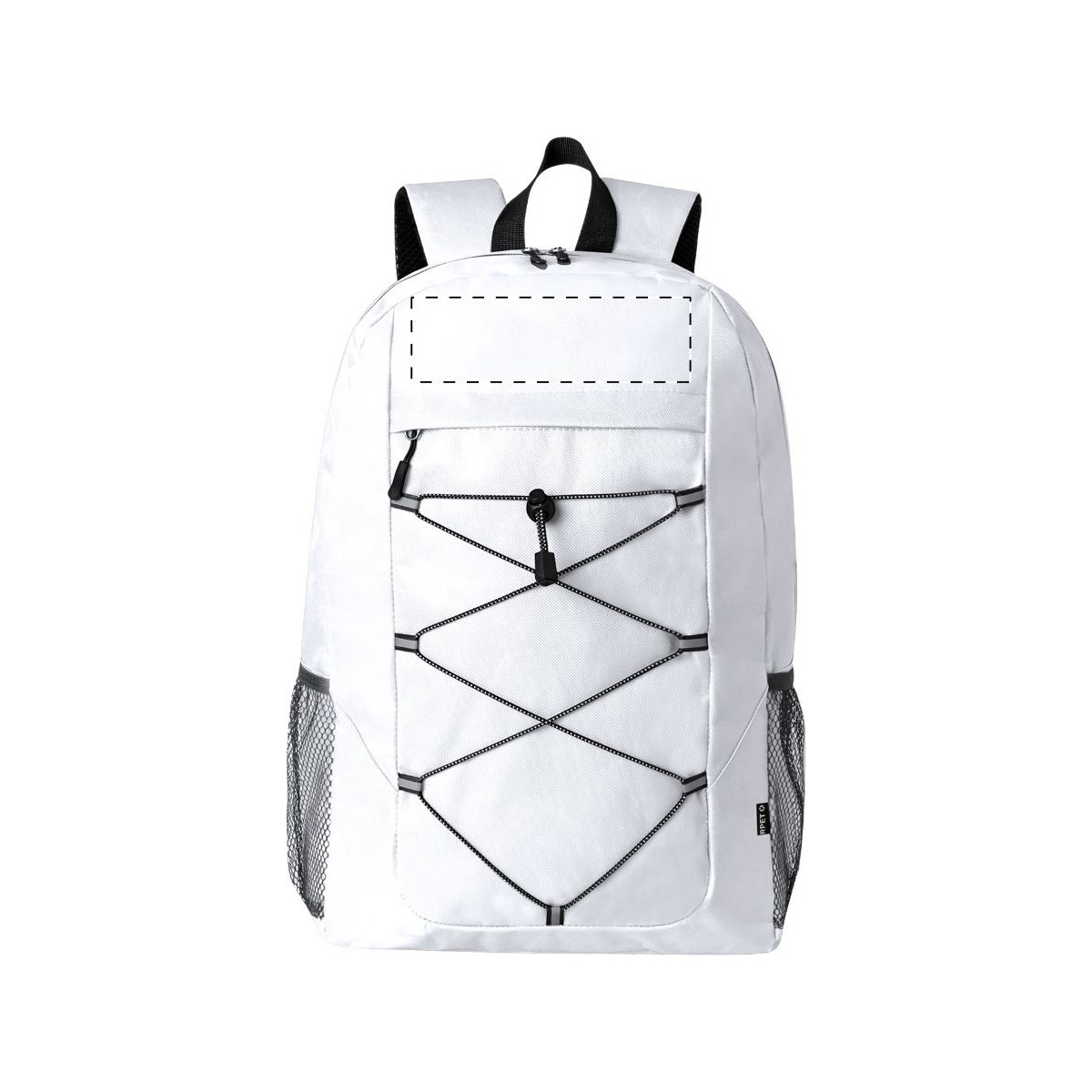 Vorderseite - über Reißverschluss (10 x 3,5 cm)