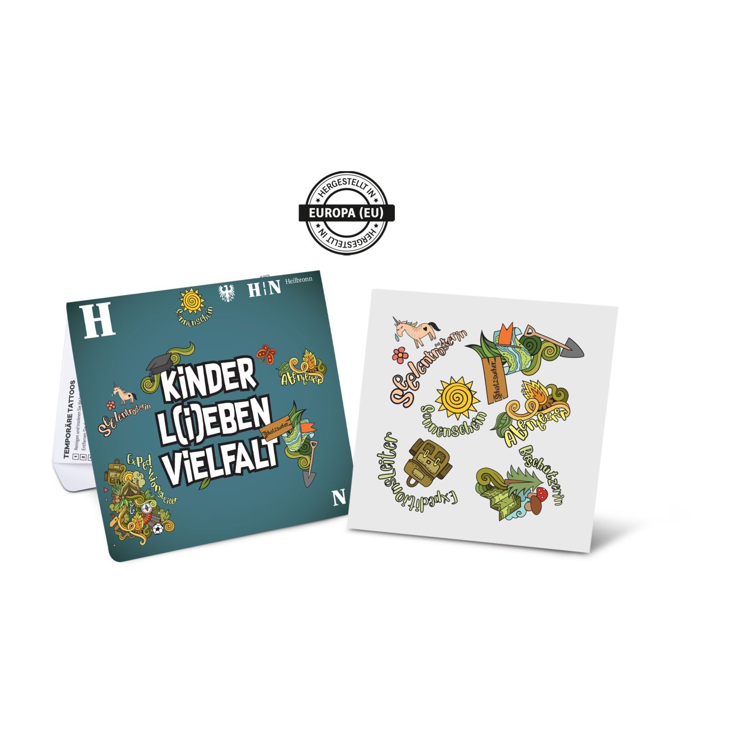 Werbeanbringung auf dem Produkt (Mäppchen Geschlossen: 9,4 x 9,4 cm)