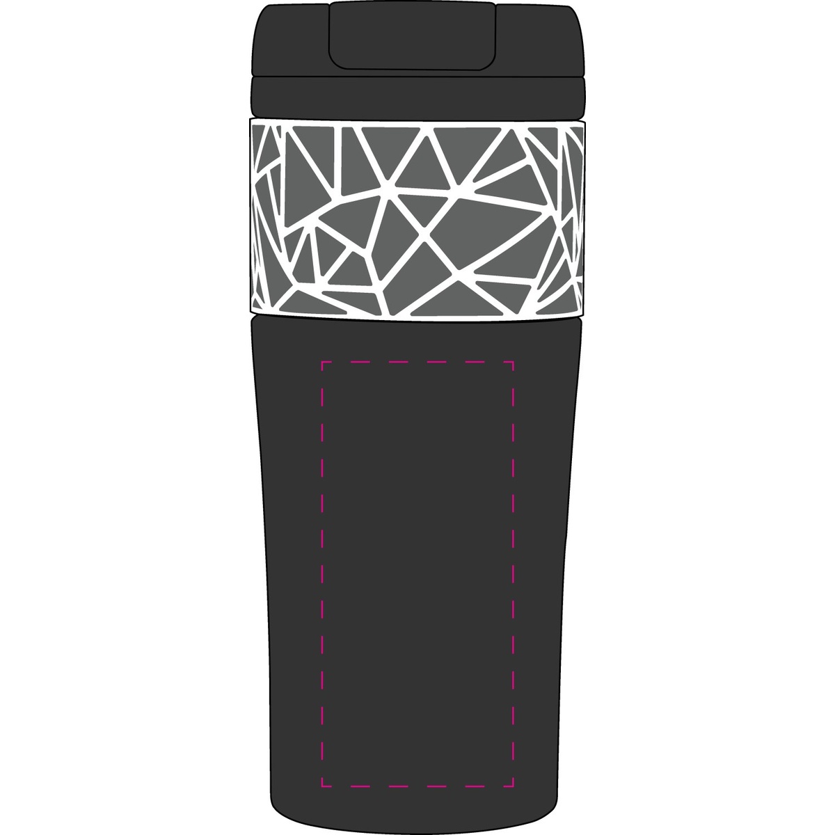 auf Becher seitlich (10 x 4,5 cm)