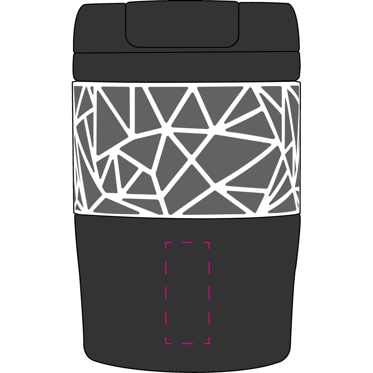 auf Becher seitlich (3,5 x 1,5 cm)