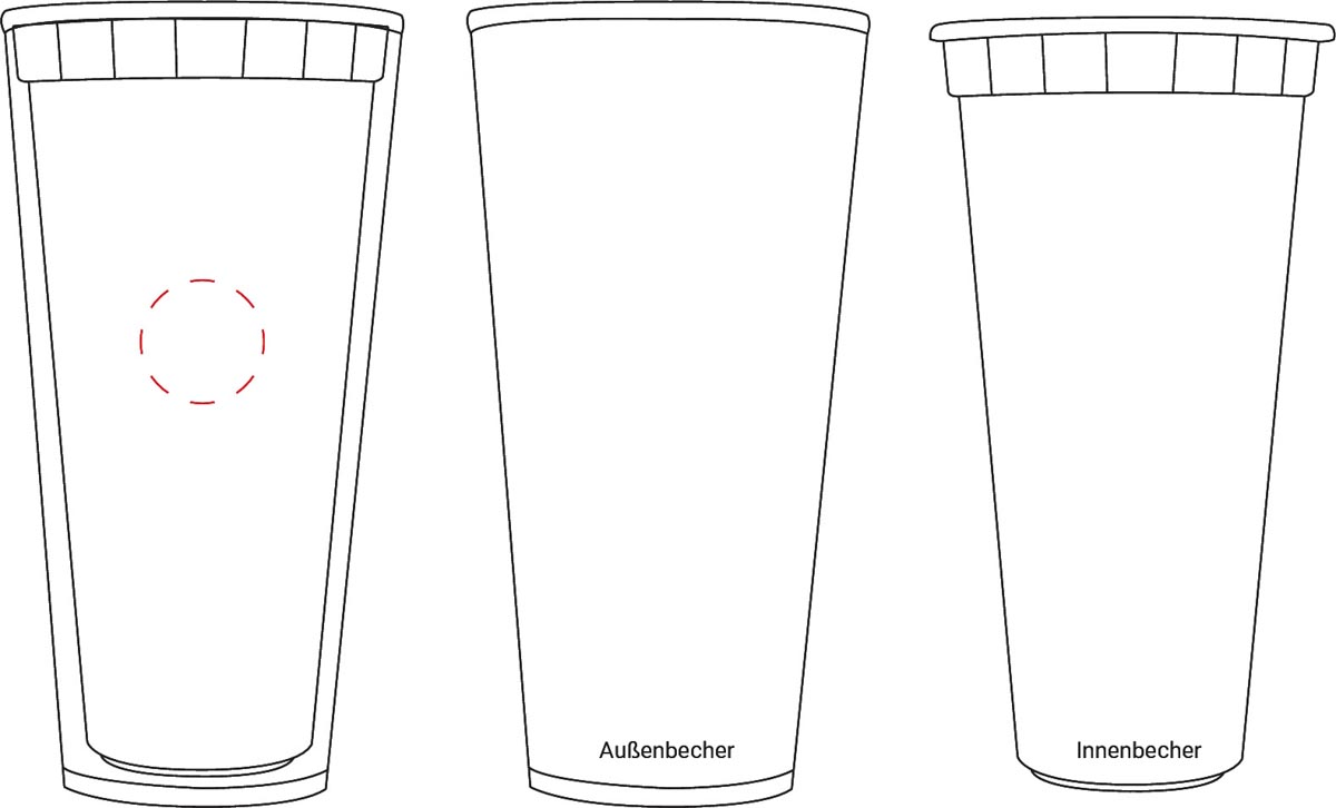 auf Innenbecher (Ø 2,5 cm)