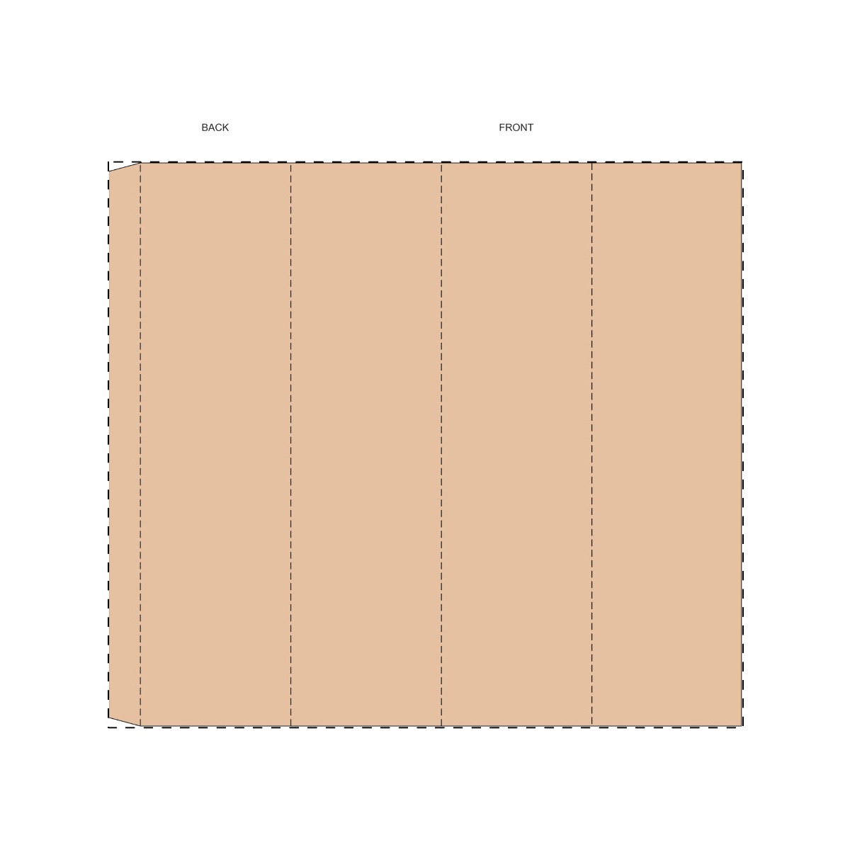 Maßgefertigte Kraft-Papierbanderole (321 x 285 mm)