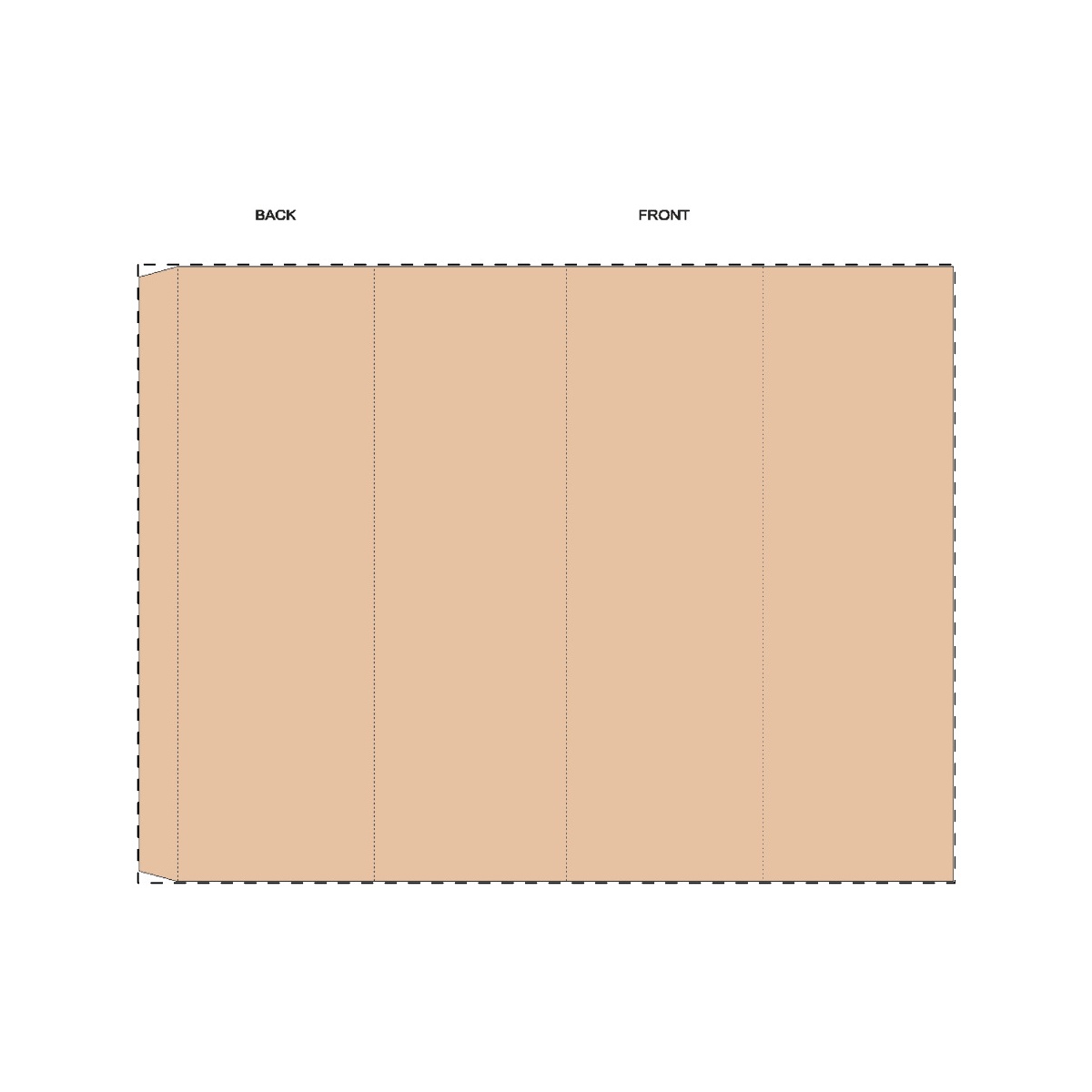 Maßgefertigte Kraft-Papierbanderole (337 x 254 mm)