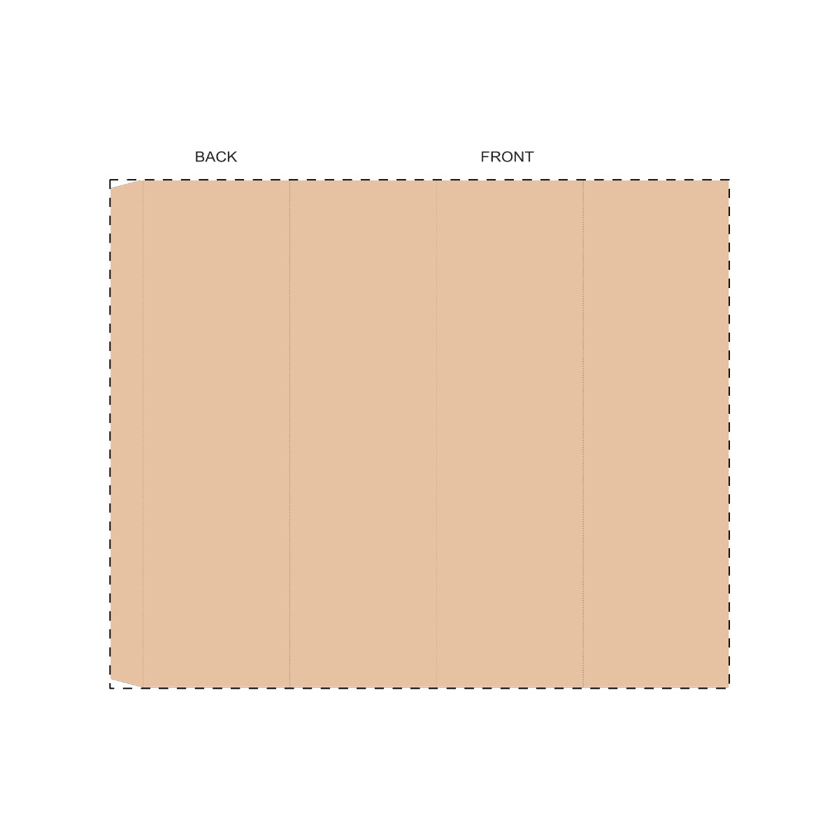 Maßgefertigte Kraft-Papierbanderole (305 x 250 mm)