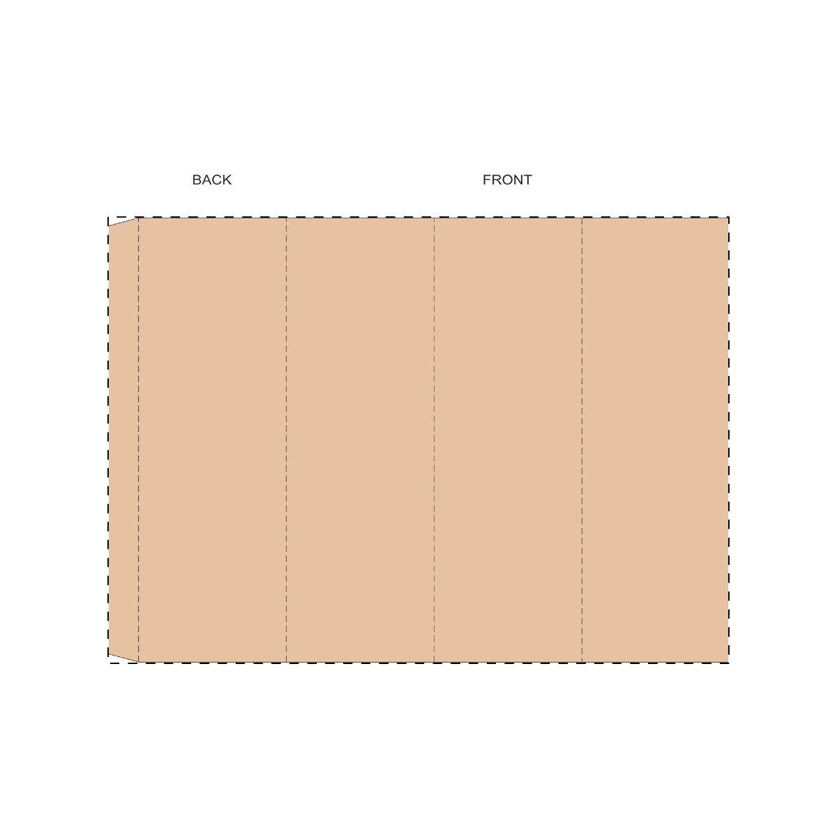 Maßgefertigte Kraft-Papierbanderole (329 x 235 mm)